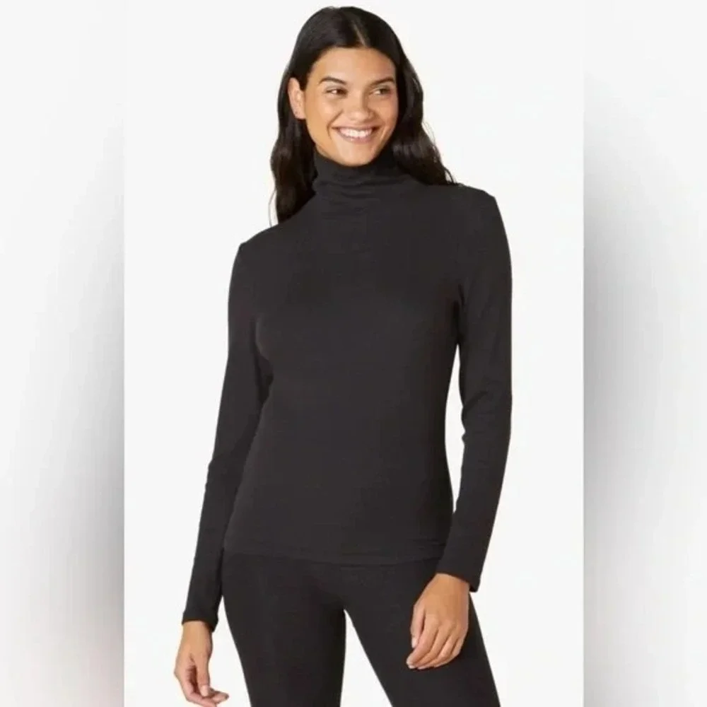 Beyond Yoga® (Women's SMALL) Foundations™ Turtleneck‎ in Black - $64